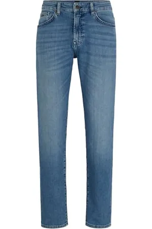 HUGO BOSS Mens Re.Maine BC Maine Blue Regular-fit Jeans in Comfort-Stretch Denim