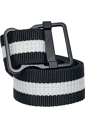 Urban classics Easy Belt with Stripes, Black/White, S/M