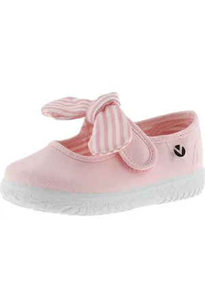 victoria Ojalá Unisex Canvas Mary Janes & Strap & Striped Bow 105110 for Kids 25