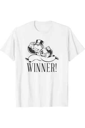 Monopoly Mr. Winner! Classic Running Money Bag Logo T-Shirt
