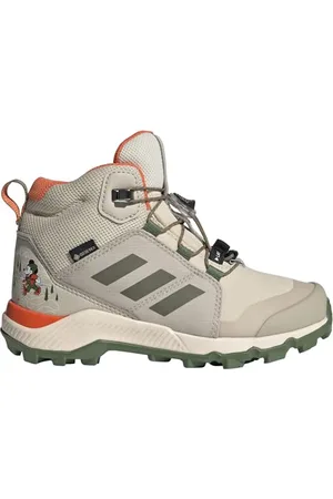 adidas Unisex Terrex Disney MID Gore-TEX Hiking Shoes, Wonder Beige/Olive strata/Impact Orange, 13.5 UK