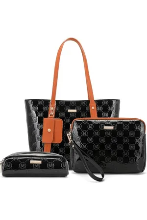 MISS LULÙ Handbags for Women Tote Bag PU Leather Shoulder Bag 3Pcs Bag