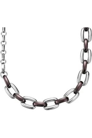 ESPRIT ESNL11808 A450 Unisex Necklace Stainless Steel Rhodium Plated Marin Coffee 85 CM ESNL11842B850