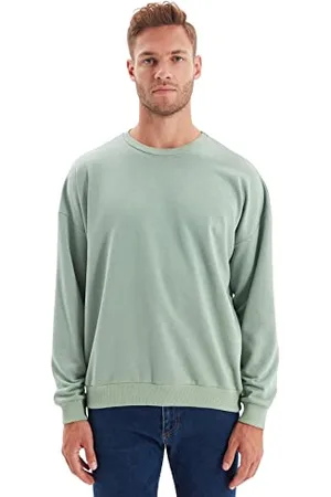Trendyol Man Basics Oversize Basic Crew neck Knit Sweatshirt