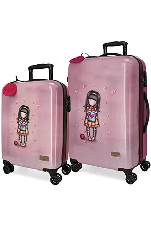 Gorjuss Santoro for My Love Luggage Set Purple 55/67cm Rigid ABS Closure TSA 78L 6.7kg 4 Double Wheels Hand Luggage, , Suitcase Set