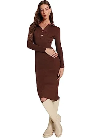 Trendyol FeMan Bodycon Slim fit Knitwear Dress, ,M