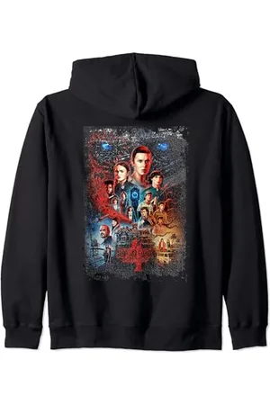 Stranger Things S4 Poster Vintage Battle Fan Memorabilia Zip Hoodie