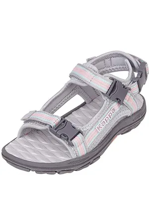 Kappa Rusheen Kids Ankle Strap Sandals, Grey (L