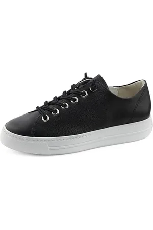 Paul Green Women Lace-Up Shoes, Ladies Comfort Shoes,Removable Insole,Comfort Low Shoe,Laces,Comfortable,Schwarz (Black/White),38.5 EU / 5.5 UK