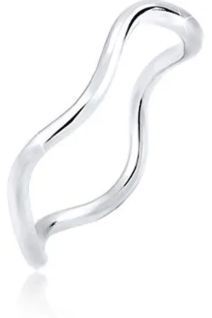 Elli Ring Ladies Waves Minimal Geo Trend in 925 Sterling Silver