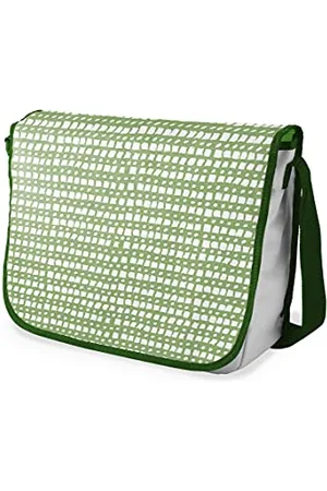 Bonamaison Digitally Printed Messenger School Bag with Khaki Strap for Students, Cross Body Bag, Courier Bag, Shoulder Bag for School, Back to School, Size: 29x36 Cm