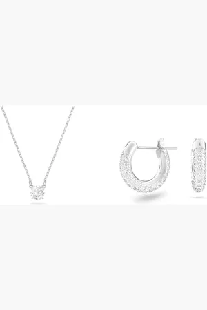 Swarovski Attract necklace, Round, , Rhodium plated & Women