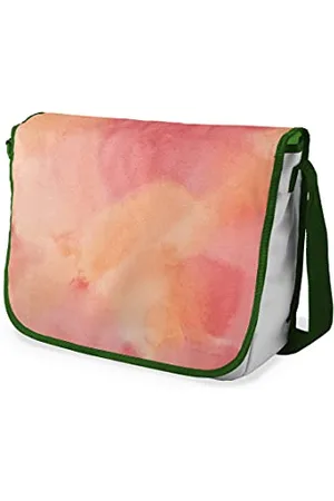 Bonamaison Digitally Printed Messenger School Bag with Khaki Strap for Students, Cross Body Bag, Courier Bag, Shoulder Bag for School, Back to School, Size: 29x36 Cm