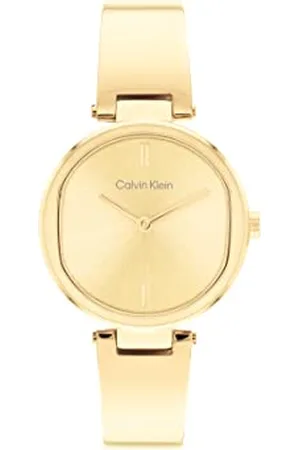 Calvin Klein Analogue Quartz Watch for Women with Gold Colored Stainless Steel Bracelet - 25200309