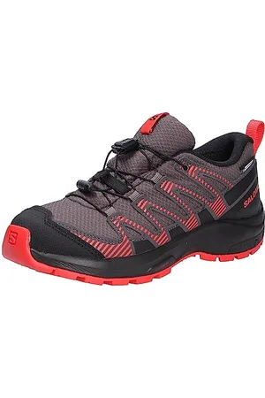 Salomon XA Pro V8 Clima Waterproof Kids Outdoor Shoes, Precise fit, All-terrain grip, and Sporty look, Magnet, 4