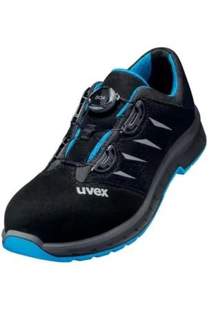 Uvex Unisex Adults Low Shoe 69382 S1P Size 38 PU W11 Perforated S1 P SRC, Nero, Blu, 4 UK