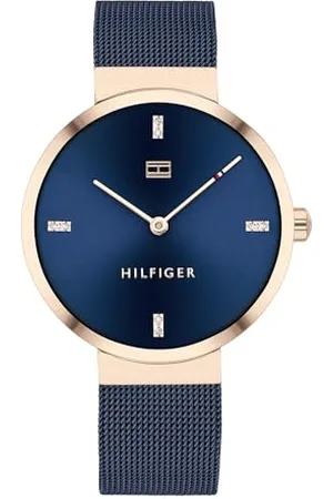 Tommy Hilfiger Analogue Quartz Watch for Women with Blue Stainless Steel mesh Bracelet - 1782219