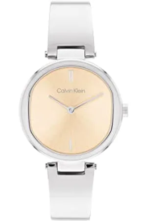 Calvin Klein Analogue Quartz Watch for Women with Silver Stainless Steel Bracelet - 25200311