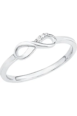 QS by s.Oliver Ring 925 Sterling woman Rings, with Zirconia synth., , Infinity, comes in Jewelry Gift box