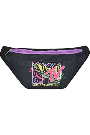 Concept One Unisex-Adult MTV Logo Fanny Pack, Waist Crossbody Men and Women, Belt Bag Travel Accessory-Money, , S