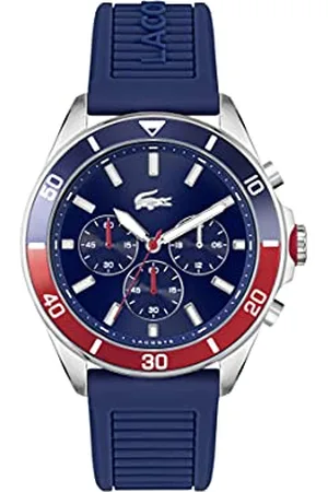 Lacoste Chronograph Quartz Watch for Men with Blue Silicone Bracelet - 2011154