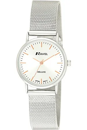 Ravel Womens Analogue Classic Quartz Connected Wrist Watch with Stainless Steel Strap RD113L