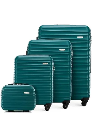 Wittchen Travel Suitcase Carry-On Cabin Luggage Hardshell Made of ABS with 4 Spinner Wheels Combination Lock Telescopic Handle Groove Line Set of 4 suitcases