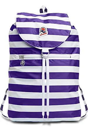 Invicta Backpack, VINTAGE NEXT; Minisac Drawstring Backpack, Casual Daypack, Unisex, One Size 8 LT, For Day Trips & Free Time, with Hip-Belt, packable, Italian Design, bicolor violet/white