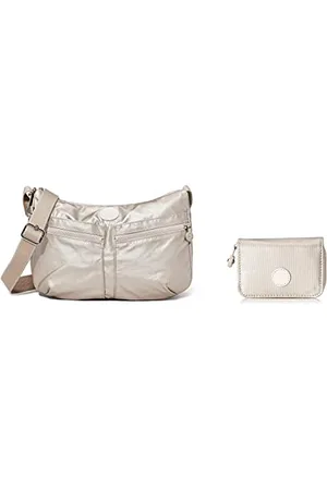 Kipling Izellah Women’s Cross-Body Bag, Silver (Metallic Glow), 33x23x12 Centimeters (B x H x T) Tops Women’s Wallet, Silver (Metallic Glow), 7.5x10x2.5 Centimeters (B x H x T)