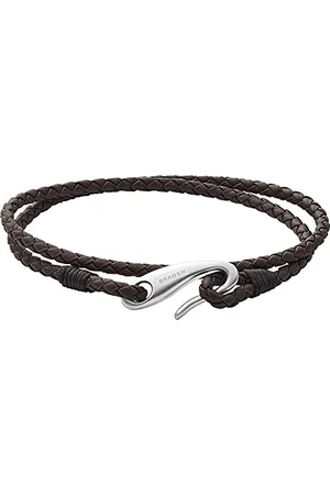 Skagen Bracelet for Men Hulsten, Height: 6 mm, Length: 190 mm, Width: 3 mm Silver Stainless Steel Bracelet, SKJM0174040