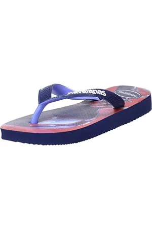 Havaianas Top Marvel Kids Unisex Flip Flops | Color: Navy Blue/Provence Blue | Size: 13 Child UK