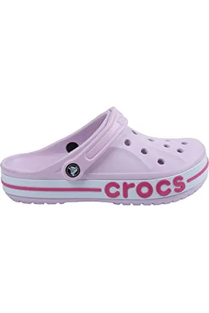 Crocs Bayaband Clogs, Unisex Clogs, Lightweight and Secure Fit Ballerina Pink/Candy Pink Size 11 UK Men