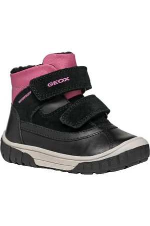 Geox Baby B OMAR Girl WPF C Ankle Boot, Black/Fuchsia, 5 UK Child