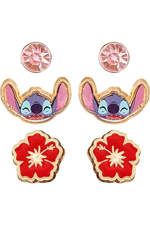 Disney Lilo & Stitch Multicoloured enamel Costume 3pc Earring Set SH00622YRPL,One Size,SH00622YRPL AMZ