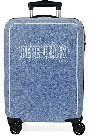 Pepe Jeans Digital Cabin Suitcase Blue 38 x 55 x 20 cm Rigid ABS Side Combination Lock 34 L 2 kg 4 Wheels Double Hand Luggage