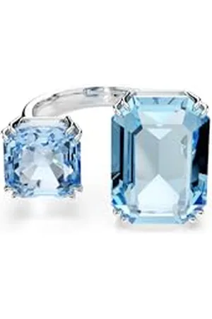 Swarovski Millenia open ring, Octagon cut, , Rhodium plated