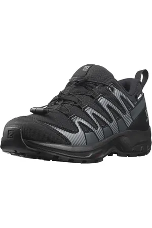 Salomon XA Pro V8 Clima Waterproof Kids Outdoor Shoes, Precise fit, All-terrain grip, and Sporty look, Black, 2.5