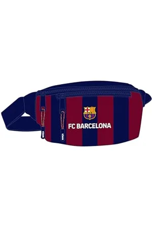 Safta F.C. Barcelona – Waist Bag with External Pocket, Ideal for Youth and Children of Different Ages, Comfortable and Versatile, Quality and Resistance, 23 x 9 x 12 cm, Navy Blue/Maroon, Navy