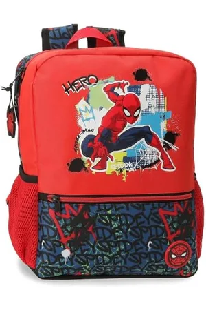 Marvel Joumma Spiderman Urban School Backpack Adaptable to Cart 27x33x11cm Polyester 13.68L, , School Backpack Adaptable to Trolley