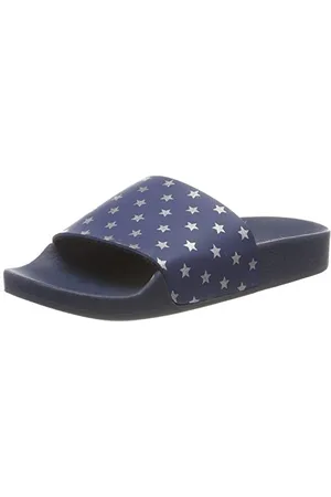 THE WHITE BRAND Unisex Kids Mini Stars Open Toe Sandals, Blue (Navy Navy), 12 UK