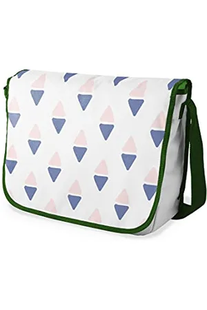Bonamaison Digitally Printed Messenger School Bag with Khaki Strap for Students, Cross Body Bag, Courier Bag, Shoulder Bag for School, Back to School, Size: 29x36 cm