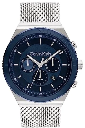 Calvin Klein Analogue Multifunction Quartz Watch for Men with Silver Stainless Steel Bracelet - 25200305
