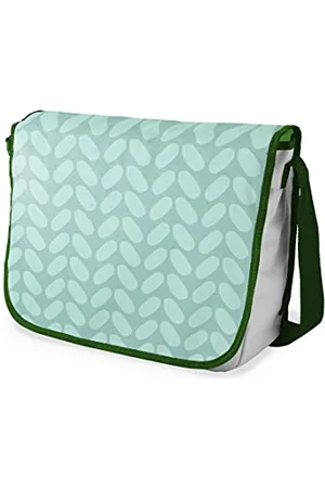 Bonamaison Digitally Printed Messenger School Bag with Khaki Strap for Students, Cross Body Bag, Courier Bag, Shoulder Bag for School, Back to School, Size: 29x36 Cm