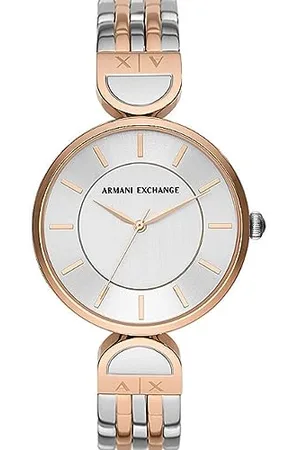 Armani Exchange Watch for Women, Three Hand Movement, 38 mm Silver Stainless Steel Case with a Stainless Steel Strap, AX5383