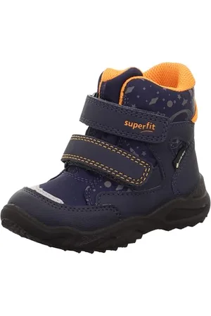 Superfit Boys GLACIER warm gefütterte Gore-Tex Stiefel, BLAU/ORANGE 8020