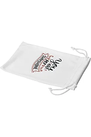Bonamaison Digitally Printed Glasses Pouch, Sunglasses Pouch, 100% Cotton, Soft & Slim, Protective Glasses Case with Drawstring Closure, 1 Piece, 11x19 cm