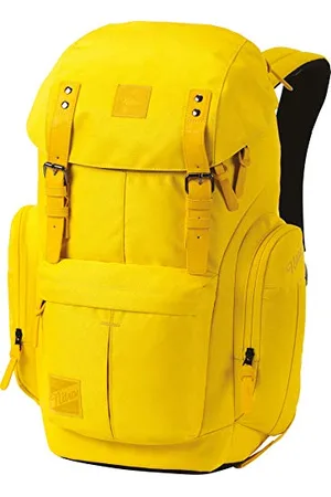 Nitro School Backpack Daypacker Everyday Backpack in Retro Look with Padded Laptop Compartment, School Backpack, Hiking Backpack or Street Pack, Size and Cut, Ideal for Women, 32 L, (Yellow) - 118-1878064