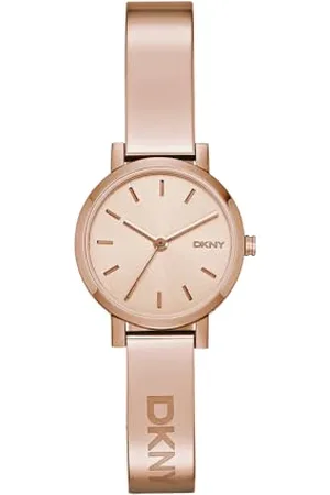 DKNY Watch for Women Soho, Three Hand movement, 24mm Rose Gold Stainless Steel case with a Stainless Steel strap, NY2308