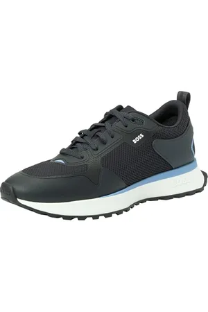 HUGO BOSS Mens Jonah Runn Mesh-Detail Trainers in Mixed Materials Size 10