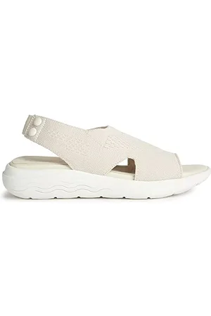Geox D Spherica Ec5 Sandal, Off White, 6.5 UK